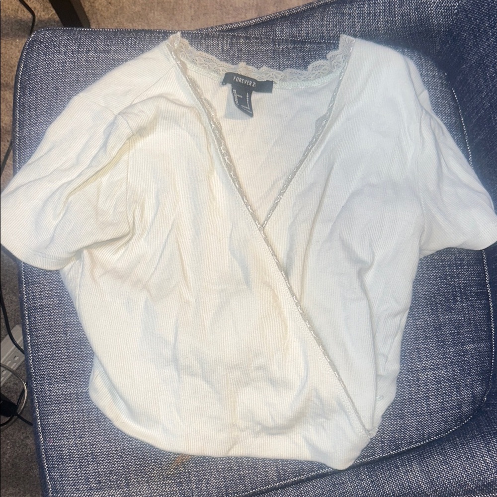 Forever 21 Women's Mint Green Wrap Top